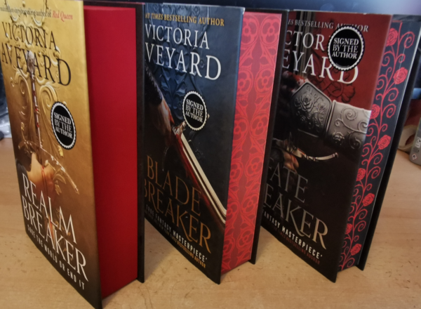 SIGNED LIMITED EDITION SET: Realm/Blade/Fate Breaker - Victoria Aveyard (Chain Store Editions)